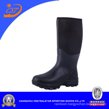 Rubber Sole Men Rubber Boots with Neoprene